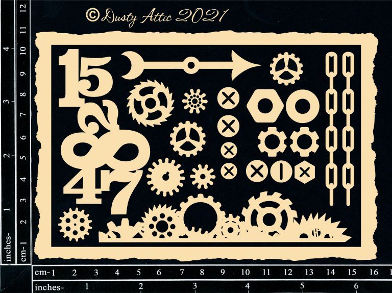 Dusty Attic - Creative Frame #1 Industrial - Chipboard Arts & Crafts Dusty Attic