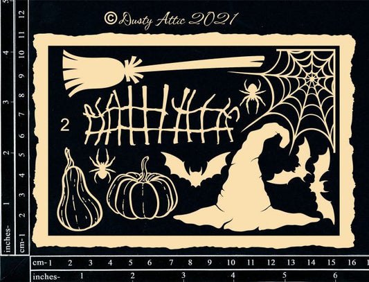 Dusty Attic - Creative Frame #2 Halloween - Chipboard Arts & Crafts Dusty Attic