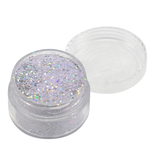 Embossing powder - Pastel Lilac with Holographic silver glitter ( Super Fine ) Arts & Crafts Couture Creations