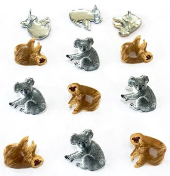 Eyelet Outlet and Brads -Sloth/Koala Brads 10Cats