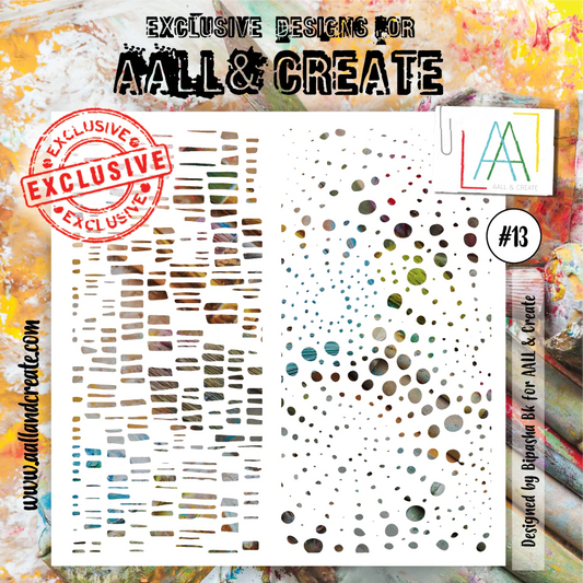 AALL & CREATE - 6X6  Stencil  - Bursts #13