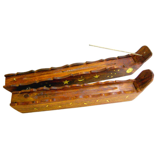 Incense Holder - Wooden Flip Top Box 14 Inch