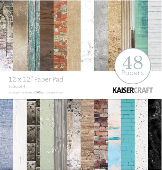 Kaisercraft - Paper Pad 12in x 12in 48 pack - Basecoat