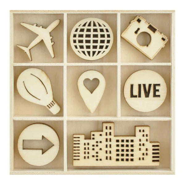 Kaisercraft - Wooden Flourish Pack - Fly Away Arts & Crafts Kaisercraft
