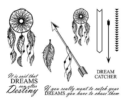 Kaszazz Rubber Stamp - Dream Catcher (uncut set of 10) Arts & Crafts Kaszazz