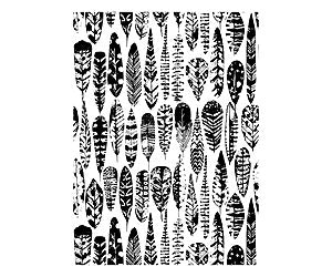 Kaszazz Rubber Stamp - Feathers Background