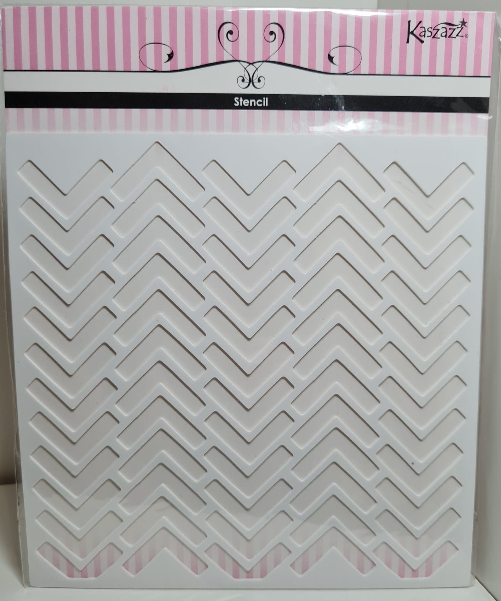 Kaszazz Stencil - Chevron Arrows Arts & Crafts Kaszazz