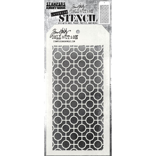 Layering Stencil - Stampers Anonymous - Linked Circles Arts & Crafts Tim Holtz