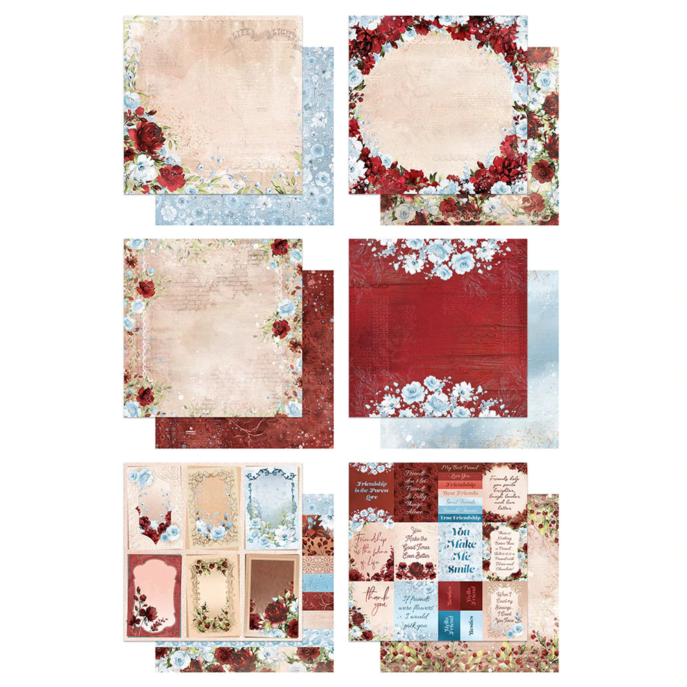 Paper Pad - Blooming Friendship 6.5 x 6.5 (24 sheets) Arts & Crafts Couture Creations