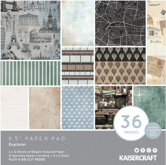 Paper Pad - Explorer 6.5 x 6.5 (36 sheets) Arts & Crafts Kaisercraft