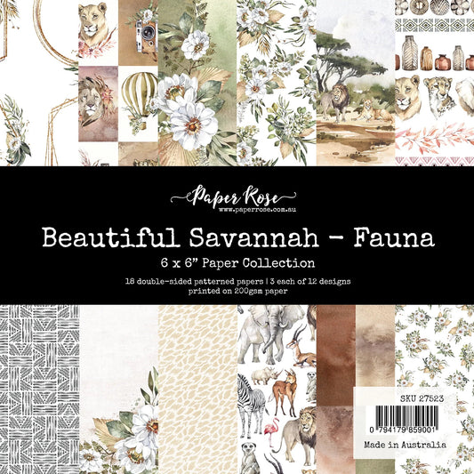 Paper Rose - Beautiful Savannah - Fauna 6x6 Paper Collection Arts & Crafts Paper Rose