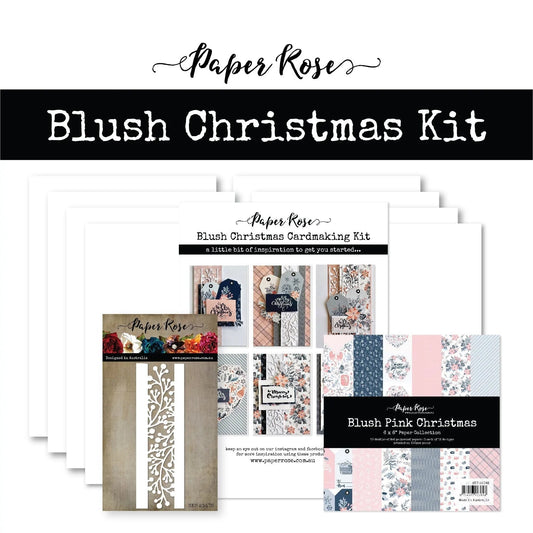 Paper Rose - Blush Christmas Cardmaking Kit Arts & Crafts Paper Rose