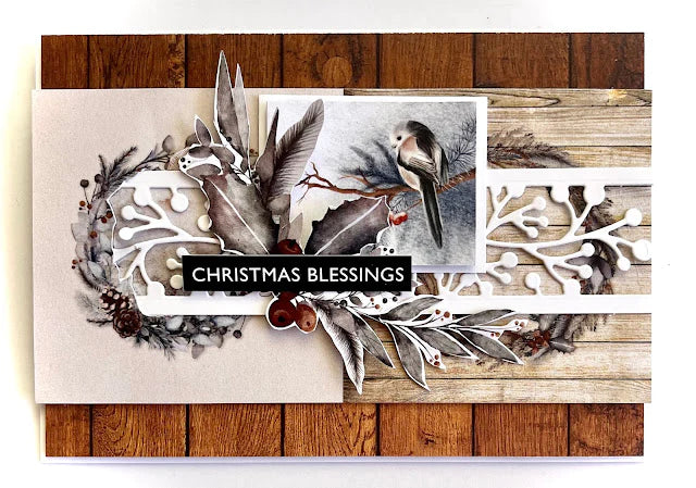 Paper Rose - Blush Christmas Cardmaking Kit Arts & Crafts Paper Rose
