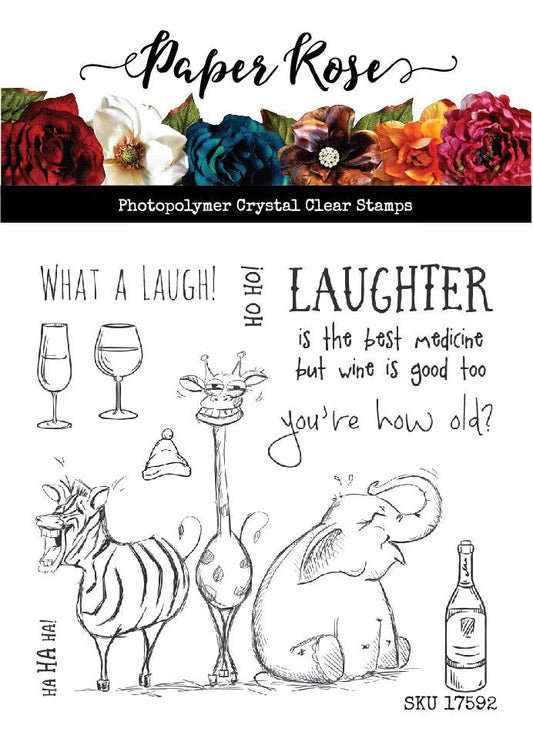 Paper Rose - Clear Stamp Set - Laughing Animals Arts & Crafts Paper Rose