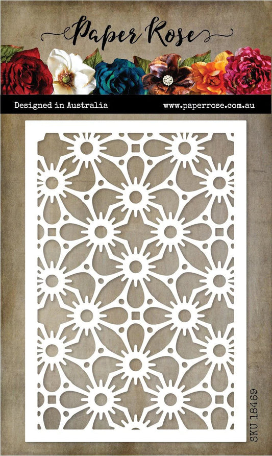 Paper Rose - Metal Die - Amelia Decorative Background Arts & Crafts Paper Rose