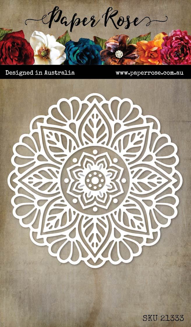 Paper Rose - Metal Die - Audrey Circle Mandala Arts & Crafts Paper Rose