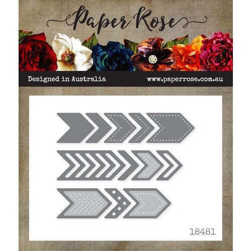 Paper Rose - Metal Die - Chevron Arrows Large Arts & Crafts Paper Rose