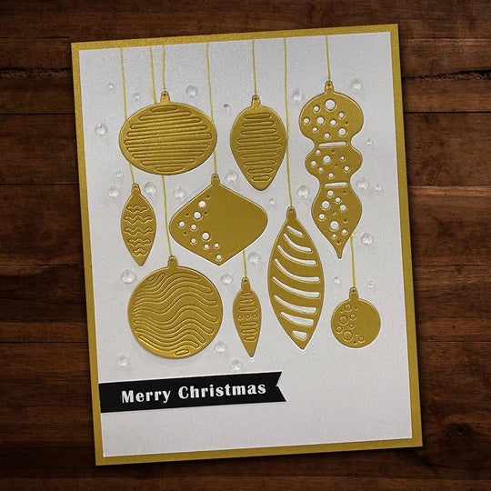 Paper Rose - Metal Die - Christmas baubles Background Arts & Crafts Paper Rose