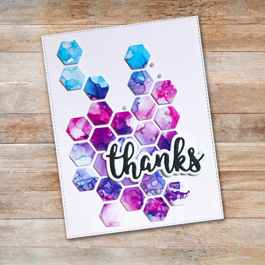 Paper Rose - Metal Die - Hexagon Stack Arts & Crafts Paper Rose