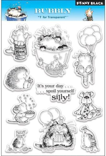 Penny Black - Bubbly - Clear Stamp Set Arts & Crafts Notions