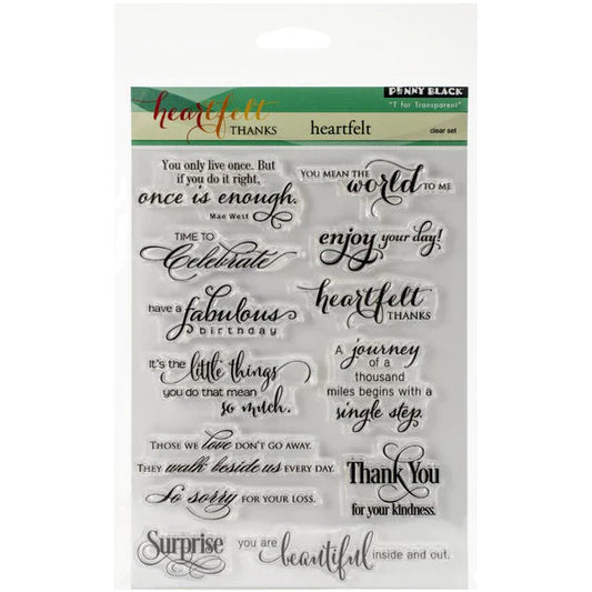 Penny Black - Heartfelt - Clear Stamp Set Arts & Crafts Penny Black