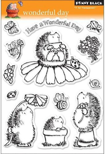 Penny Black - Wonderful Day- clear Stamp Set Arts & Crafts Penny Black