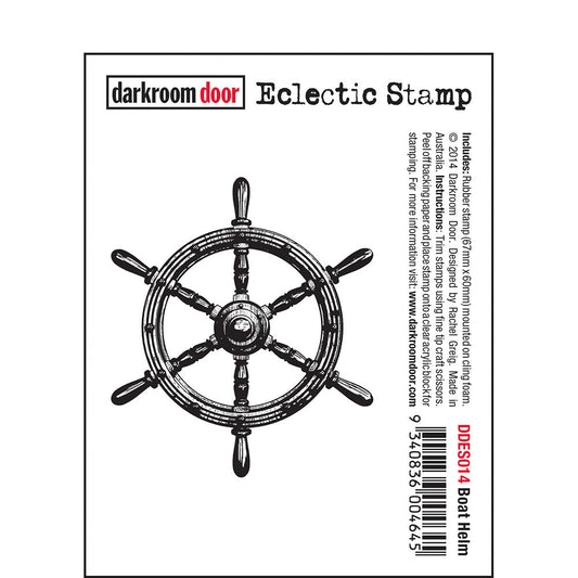 Rubber Stamp - Darkroom Door - Eclectic Stamp - Boat Helm Arts & Crafts Darkroom Door