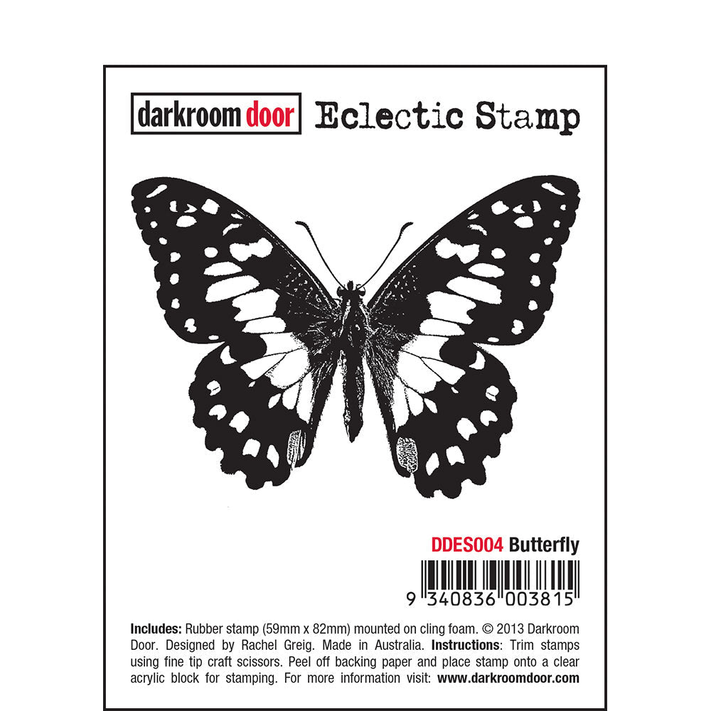 Rubber Stamp - Darkroom Door - Eclectic Stamp - Butterfly Arts & Crafts Darkroom Door