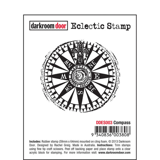 Rubber Stamp - Darkroom Door - Eclectic Stamp - Compass Arts & Crafts Darkroom Door