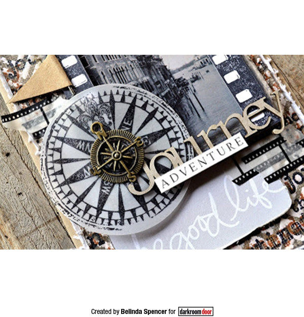 Rubber Stamp - Darkroom Door - Eclectic Stamp - Compass Arts & Crafts Darkroom Door