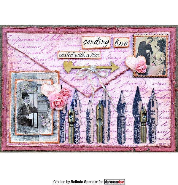Rubber Stamp - Darkroom Door - Eclectic Stamp - Pen Nibs Arts & Crafts Darkroom Door