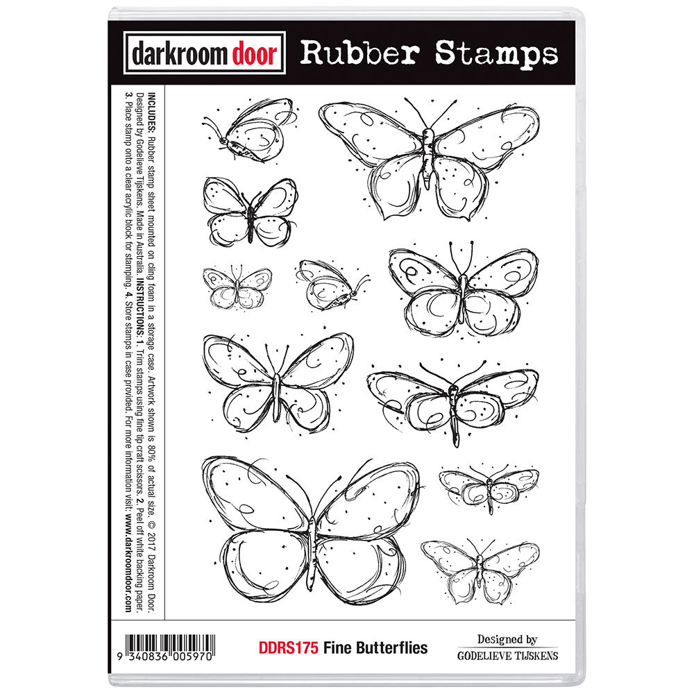 Rubber Stamp - Darkroom Door - Fine Butterflies Arts & Crafts Darkroom Door