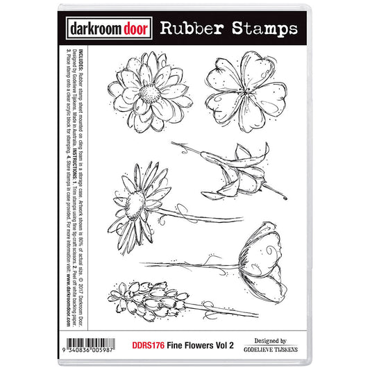 Rubber Stamp - Darkroom Door - Fine Flowers Vol 2 Arts & Crafts Darkroom Door