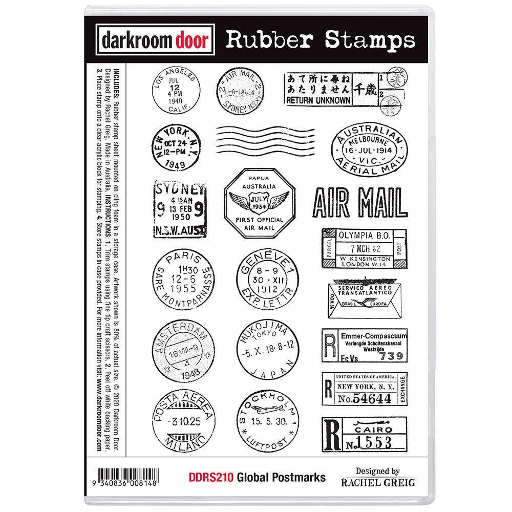 Rubber Stamp - Darkroom Door - Global Postmarks Arts & Crafts Darkroom Door