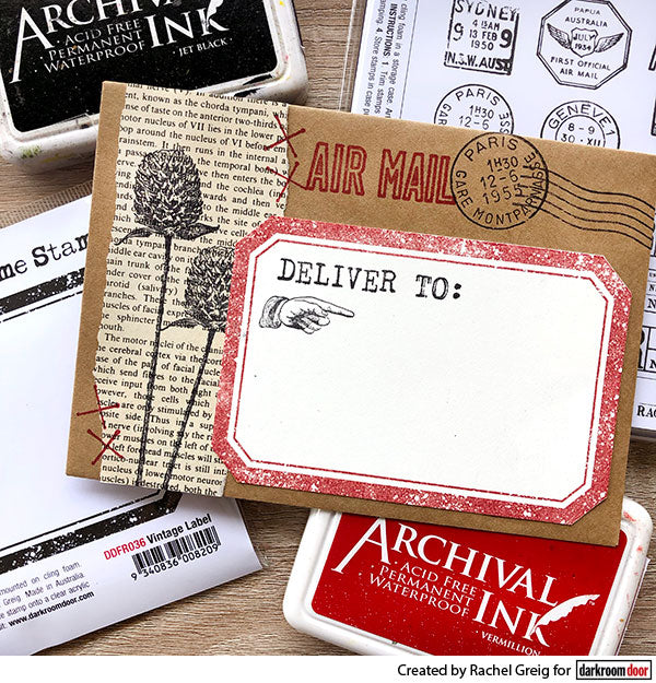 Rubber Stamp - Darkroom Door - Global Postmarks Arts & Crafts Darkroom Door