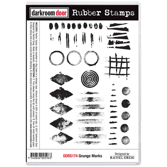 Rubber Stamp - Darkroom Door - Grunge Marks Arts & Crafts Darkroom Door