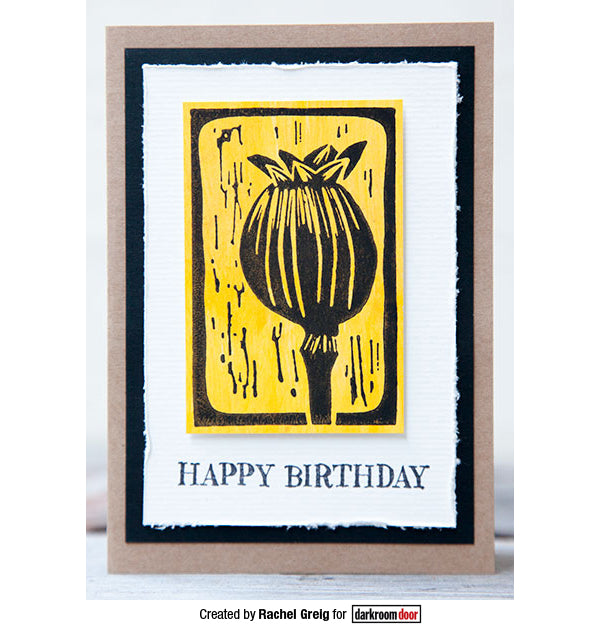 Rubber Stamp - Darkroom Door - Happy Birthday Arts & Crafts Darkroom Door