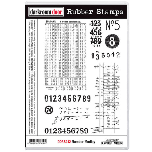 Rubber Stamp - Darkroom Door - Number Medley Arts & Crafts Darkroom Door