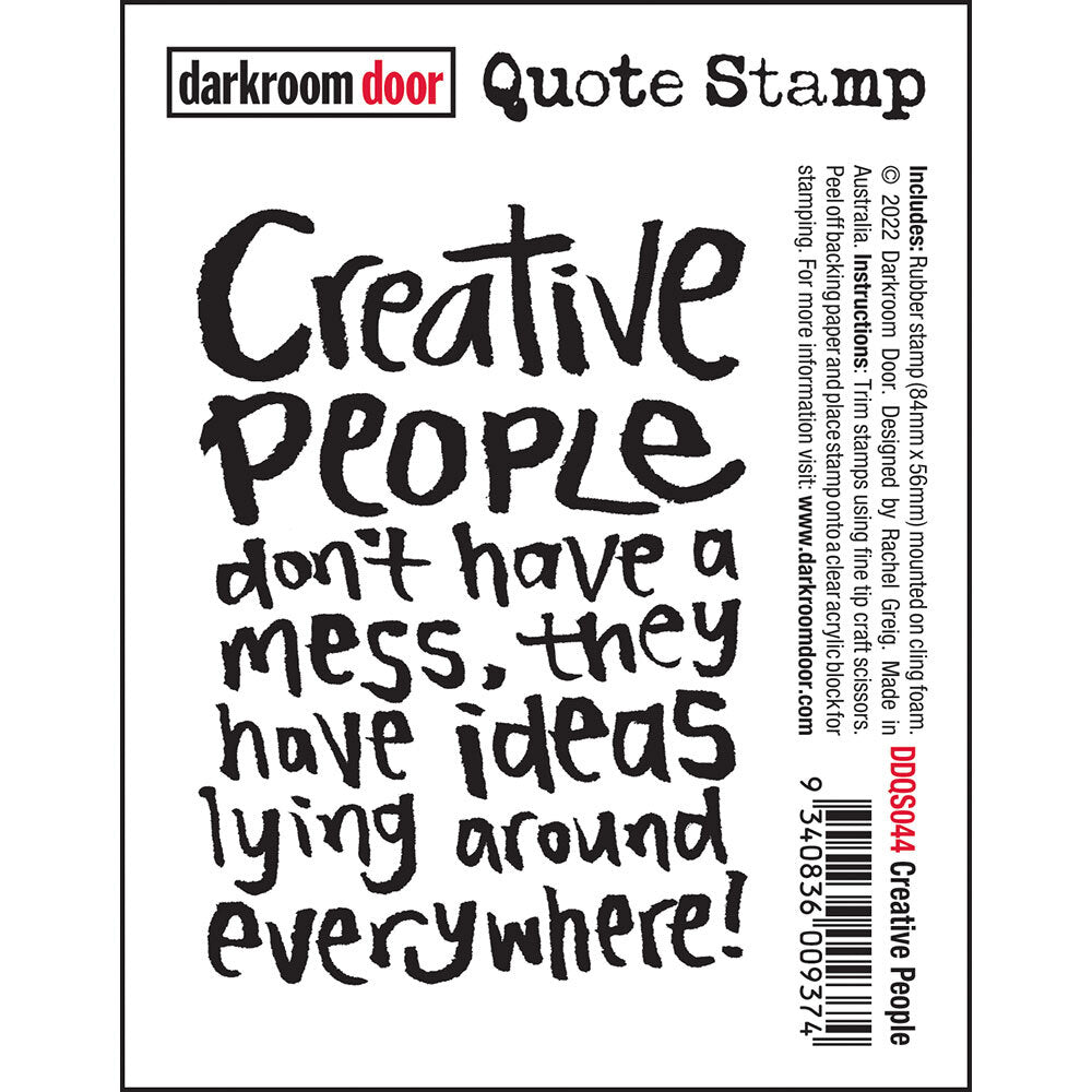 Rubber Stamp - Darkroom Door - Quote Stamp - Creative People Arts & Crafts Darkroom Door