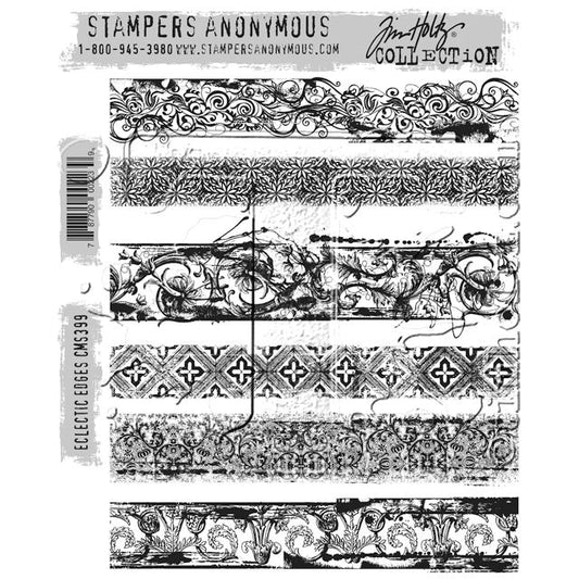 Rubber Stamps - Cling Mount - Eclectic Edges Arts & Crafts Tim Holtz