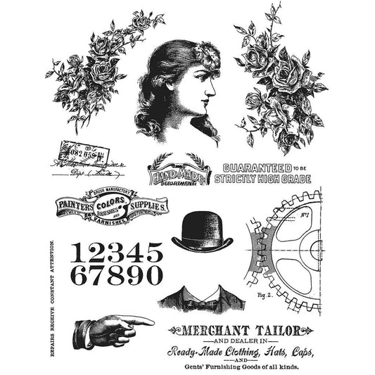 Tim Holtz Cling Mount Stamps: Ladies & Gentlemen