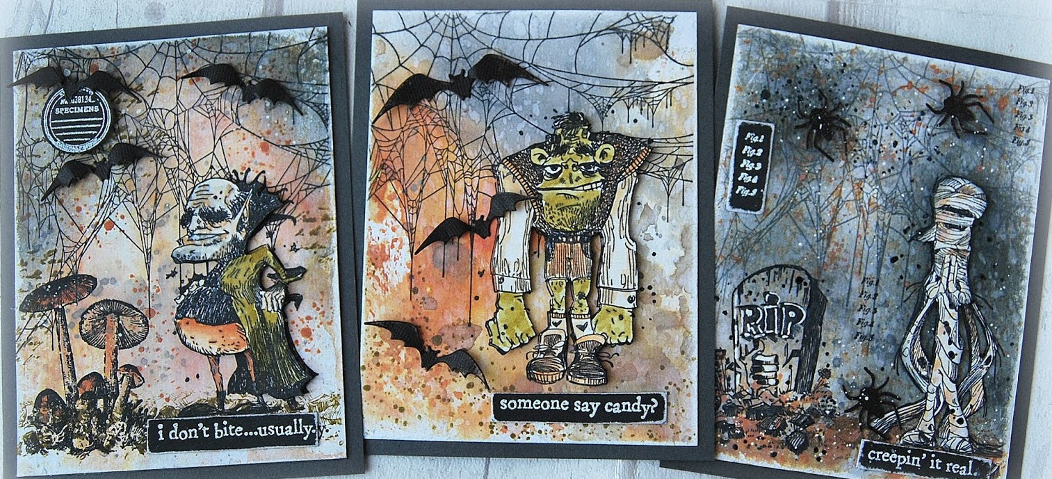 Rubber Stamps - Cling Mount - Monster Reunion Arts & Crafts Tim Holtz