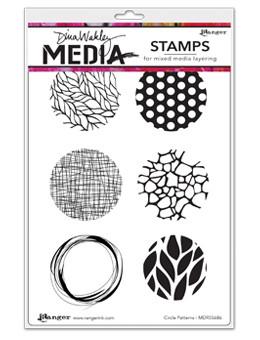 Rubber Stamps - Dina Wakley - Circle Patterns Arts & Crafts Dina Wakley
