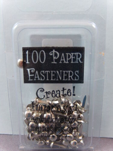 Creative Impressions - Mini Round Silver brads (100)