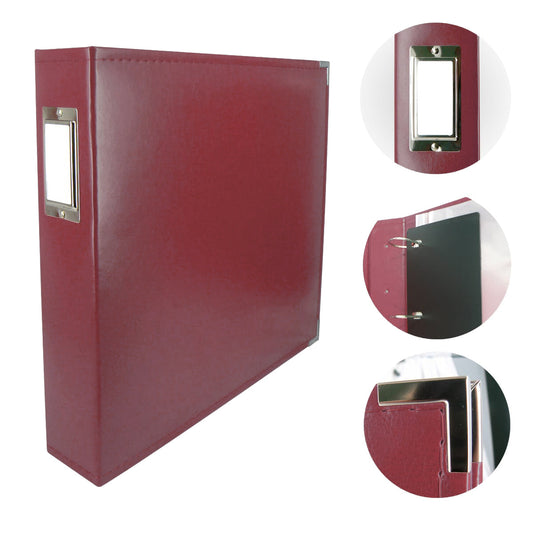 Scrapbooking Album - Classic Superior Leather D-Ring - Wine Red Arts & Crafts Couture Creations