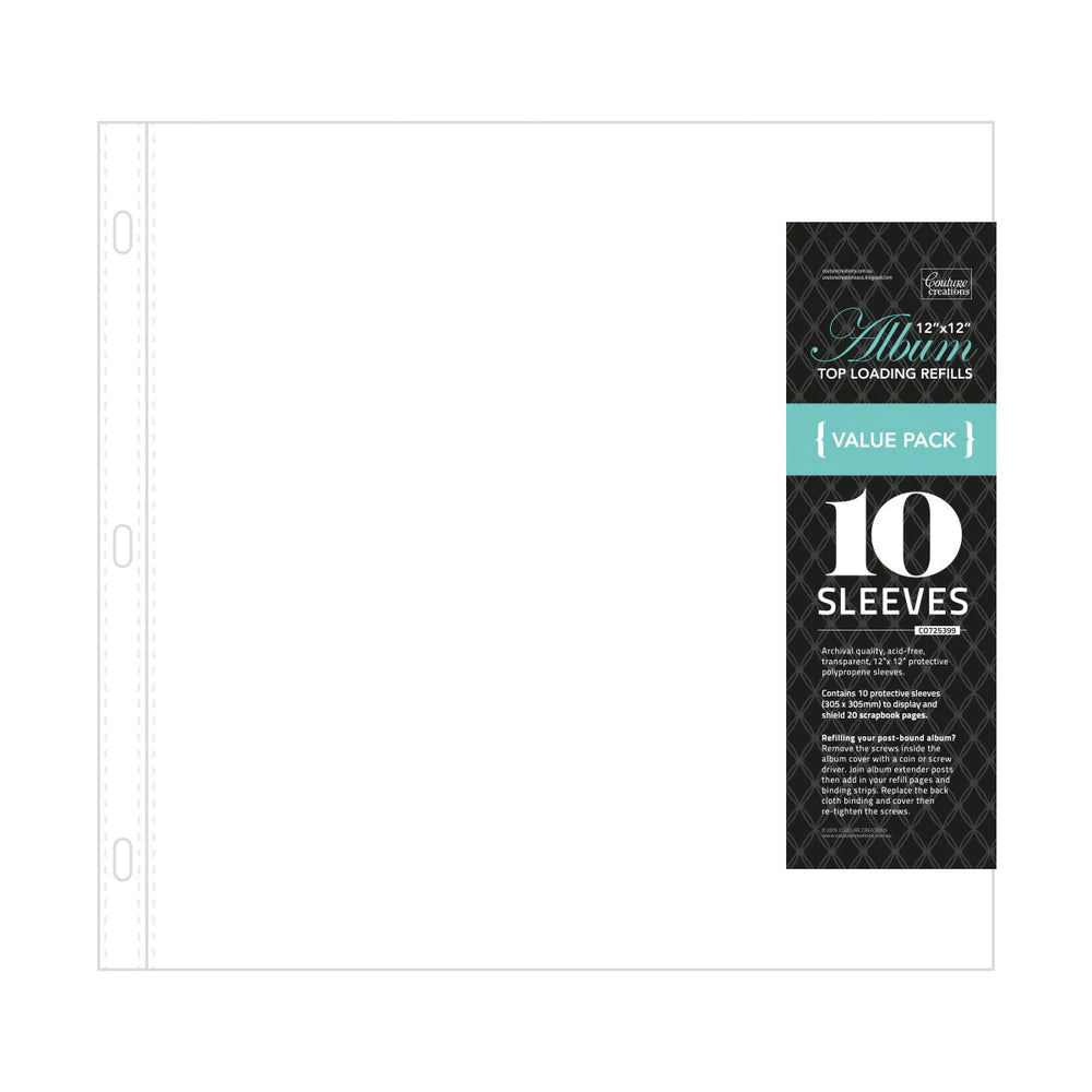 Scrapbooking Album Refills Standard 12 x 12 (10pc) Arts & Crafts Couture Creations