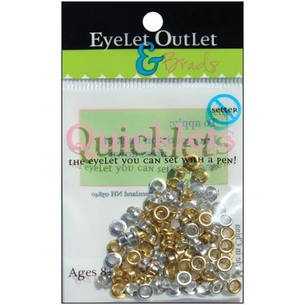 Eyelet Outlet & Brads - Gold and Silver Quicklets