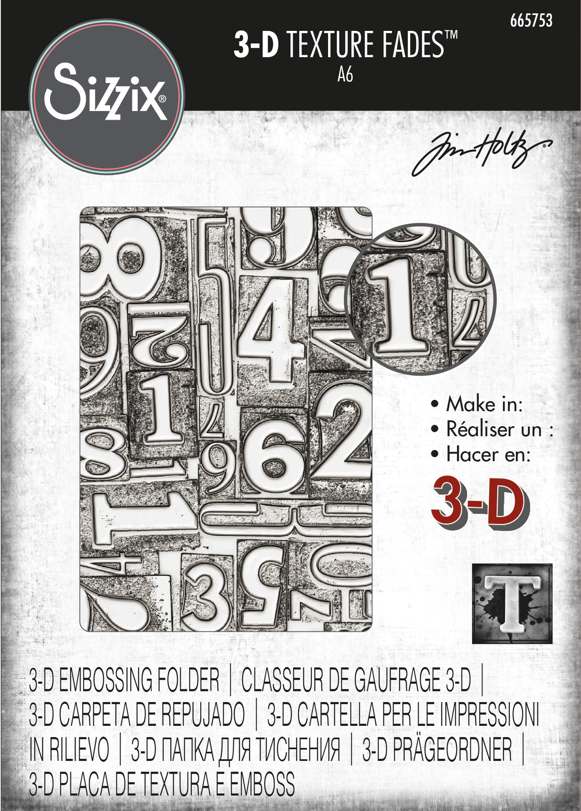 Sizzix - 3D Texture Fades -Numbered Arts & Crafts Sizzix