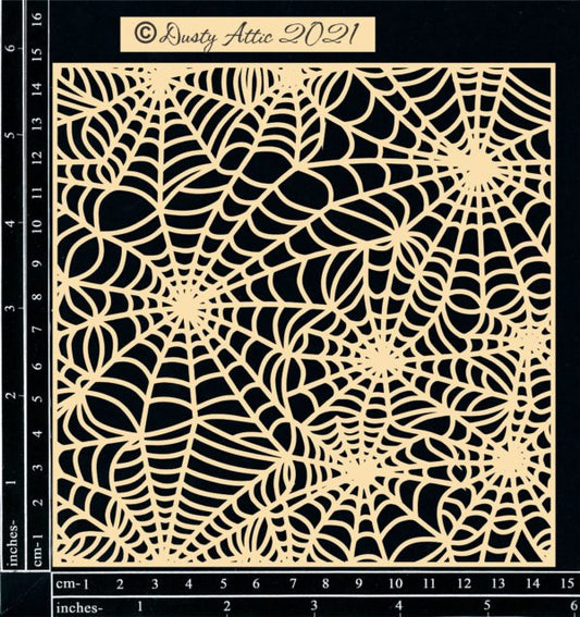 Dusty Attic - Chipboard - Spider Web Panel Small