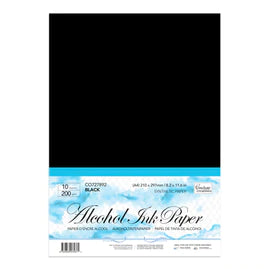Synthetic Paper Black A4 - (200gsm 10 sheet per pk) Arts & Crafts Couture Creations